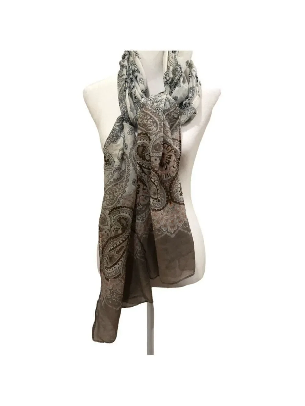 WRAP/SCARF lightweight paisley print summer OS